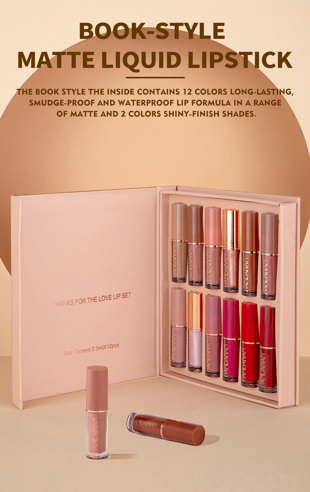 💄12-colour liquid lipstick