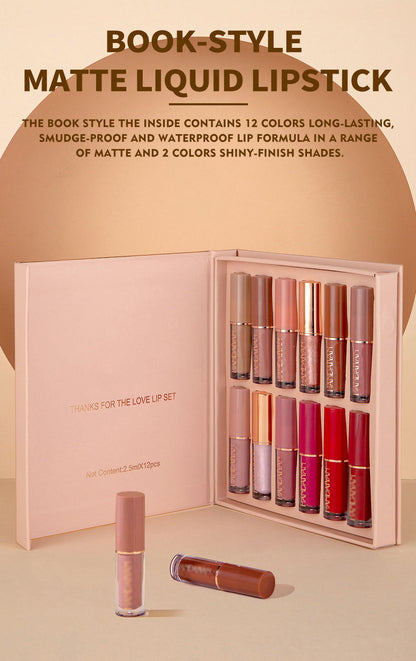 💄12-colour liquid lipstick