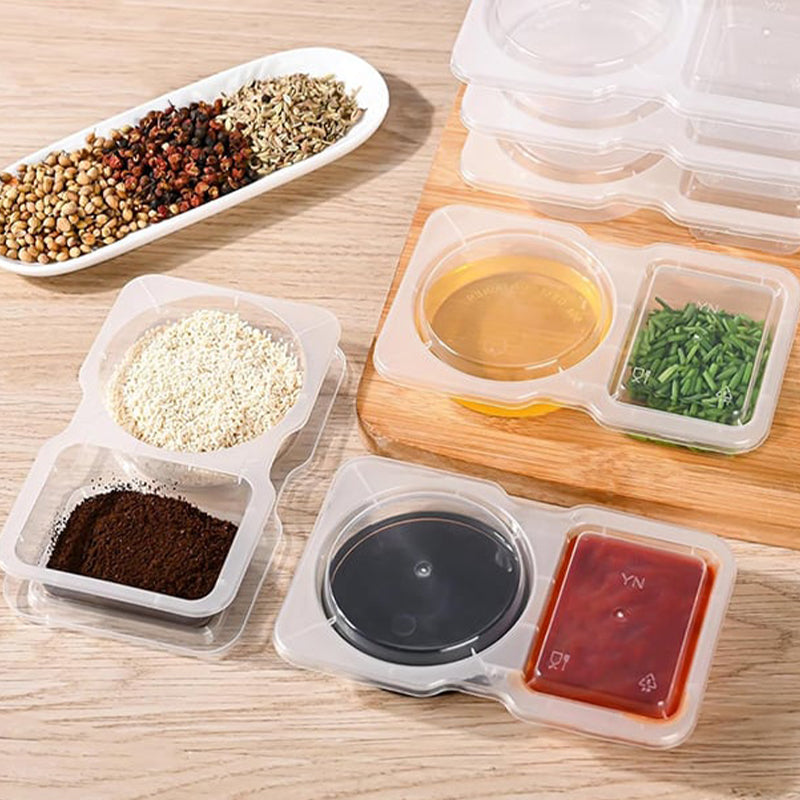 🔥LAST DAY PROMOTION - 50%OFF🔥Double Compartment Snack Containers With Lids