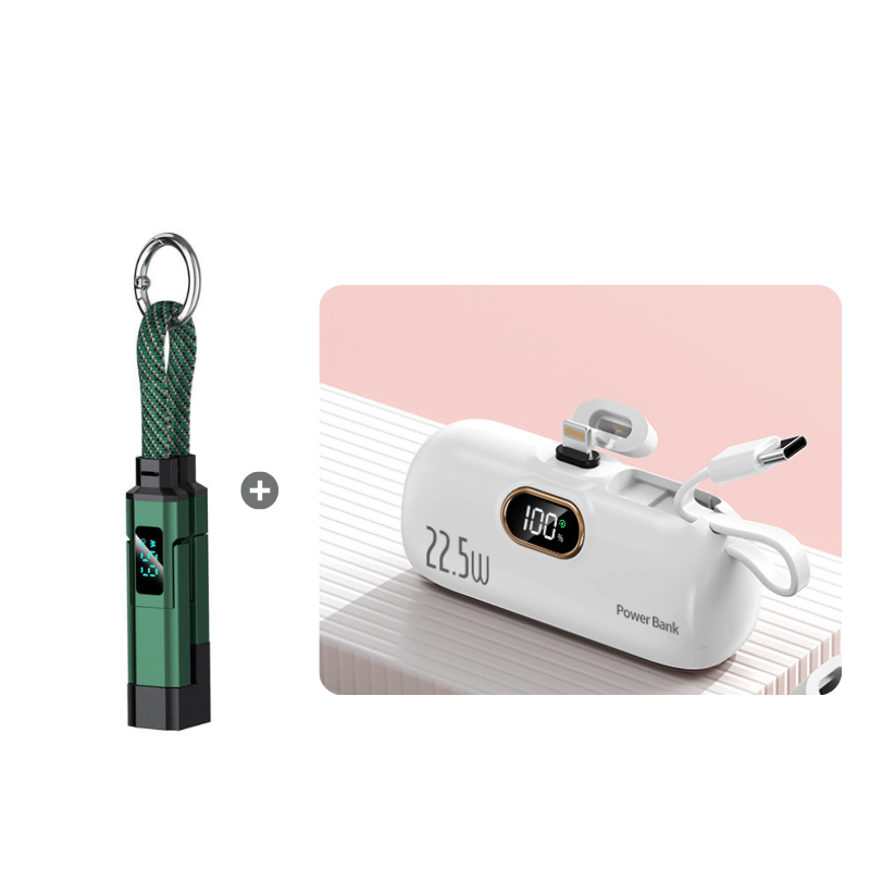 🔥4-in-1 Digital Display Keychain Charging Cable