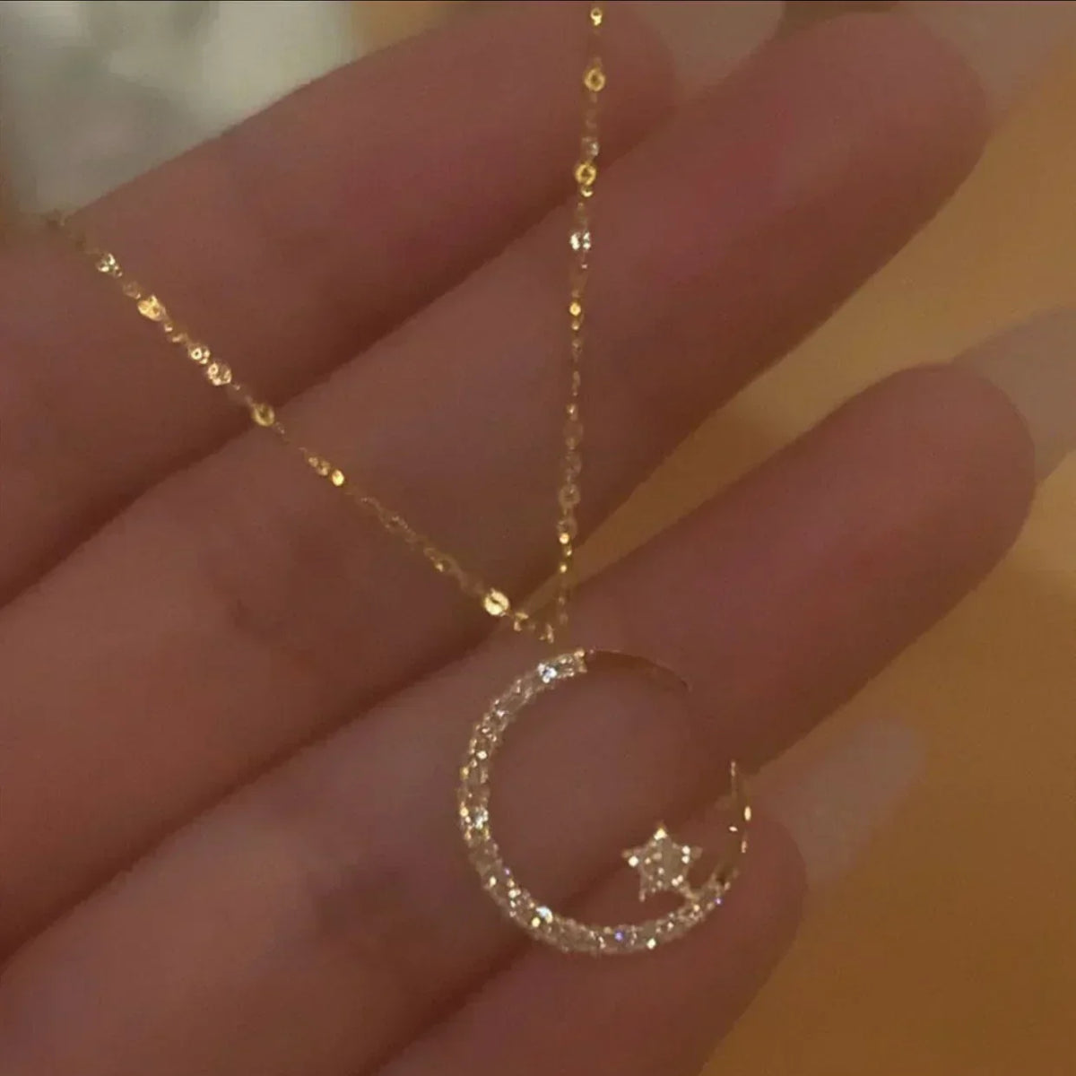 Bright Night: Moon Star Necklace🌙✨