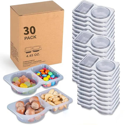 🔥LAST DAY PROMOTION - 50%OFF🔥Double Compartment Snack Containers With Lids