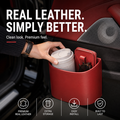 🚗 45% OFF! Leather Car Door Cup Holder – Wide‑mouth opening, easy reach for drinks & phone. Clip‑on secure fit. PU leather, tough & stylish. 🛡️✨