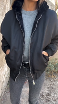🔥🖤Early Black Friday Sale:50% OFF🔥Reversible Oversize Fleece Hooded Jacket