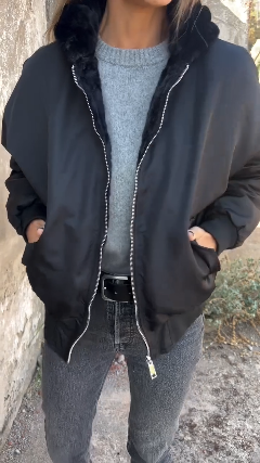 🔥🖤Early Black Friday Sale:50% OFF🔥Reversible Oversize Fleece Hooded Jacket
