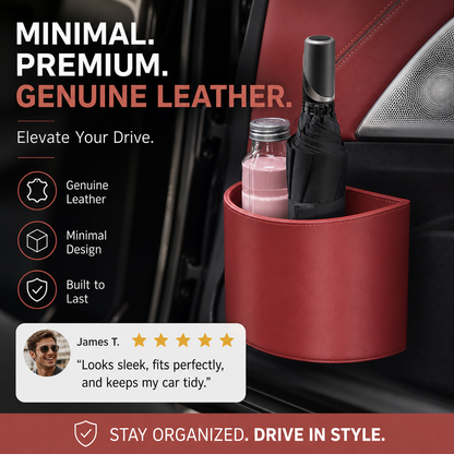 🚗 🚗45% OFF! Leather Car Door Cup Holder – Wide‑mouth opening, easy reach for drinks & phone. Clip‑on secure fit. PU leather, tough & stylish. 🛡️✨