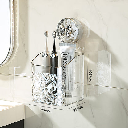 🔥Limited Time 50% OFF🔥Light Luxury Style Glacier Pattern Suction Cup Shelf
