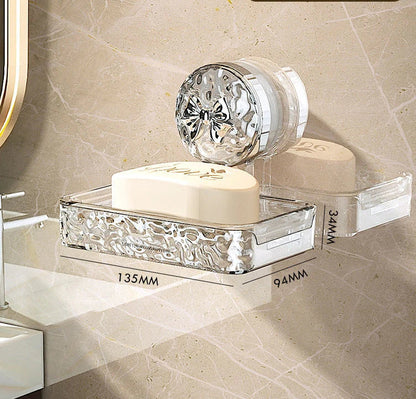 🔥Limited Time 50% OFF🔥Light Luxury Style Glacier Pattern Suction Cup Shelf