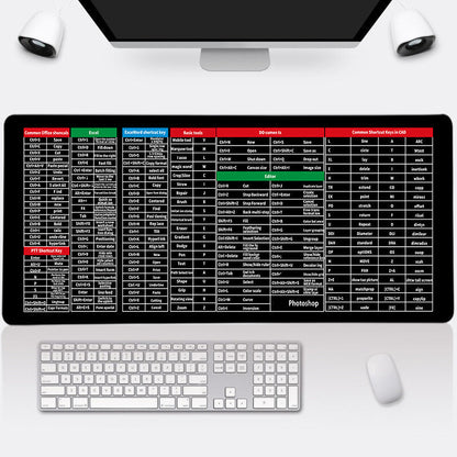 🎅Xmas Sales - 50% OFF🎄🎄Quick Key Super Large Anti-slip Keyboard Pad - with Office Software Shortcuts Pattern