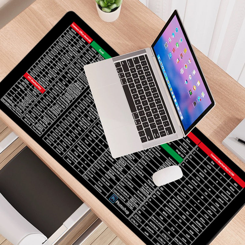 🎅Xmas Sales - 50% OFF🎄🎄Quick Key Super Large Anti-slip Keyboard Pad - with Office Software Shortcuts Pattern zanzzea