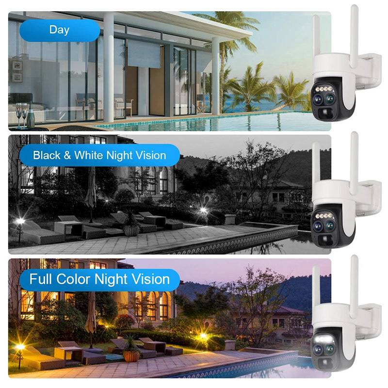 🔥HOT SALE🔥10X Zoom Dual Lens Remote Night Vision Solar Surveillance Camera