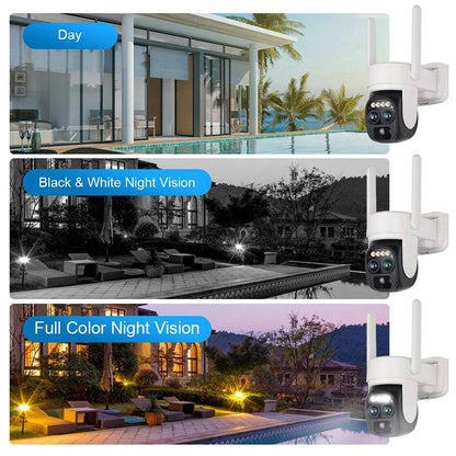 🔥HOT SALE🔥10X Zoom Dual Lens Remote Night Vision Solar Surveillance Camera