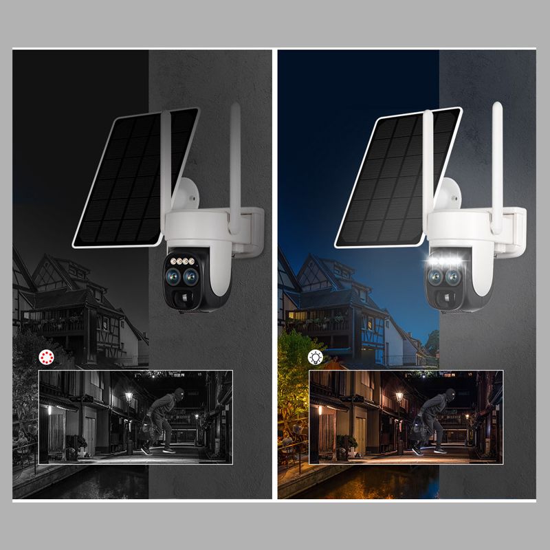 🔥HOT SALE🔥10X Zoom Dual Lens Remote Night Vision Solar Surveillance Camera