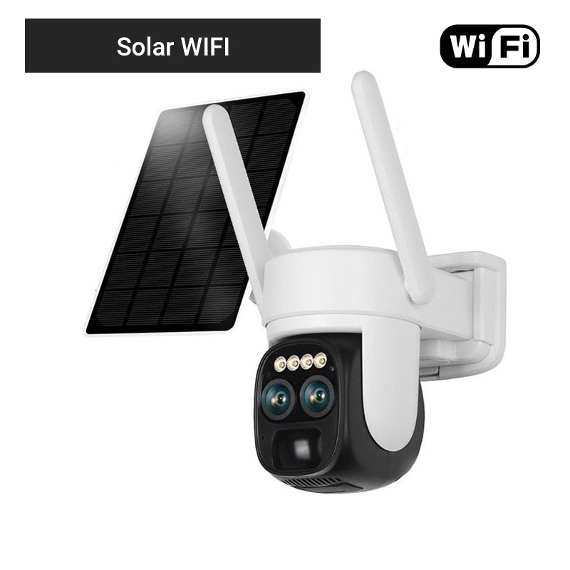 🔥HOT SALE🔥10X Zoom Dual Lens Remote Night Vision Solar Surveillance Camera