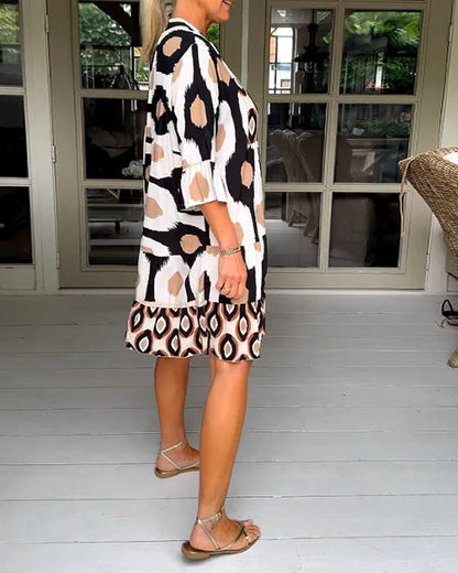 🔥HOT SALE🔥Spotted Print Pleated Dress