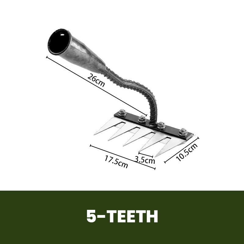 🔥HOT SALE🔥 5/6/7/8 Teeth Carbon Steel Garden Weeding Rake