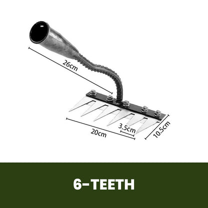 🔥HOT SALE🔥 5/6/7/8 Teeth Carbon Steel Garden Weeding Rake