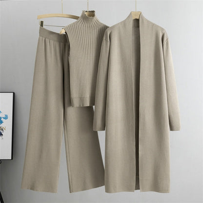 🔥Limited Time 50% OFF🔥3-Piece Set - Autumn Sleeveless Vest & Cardigan & Trousers