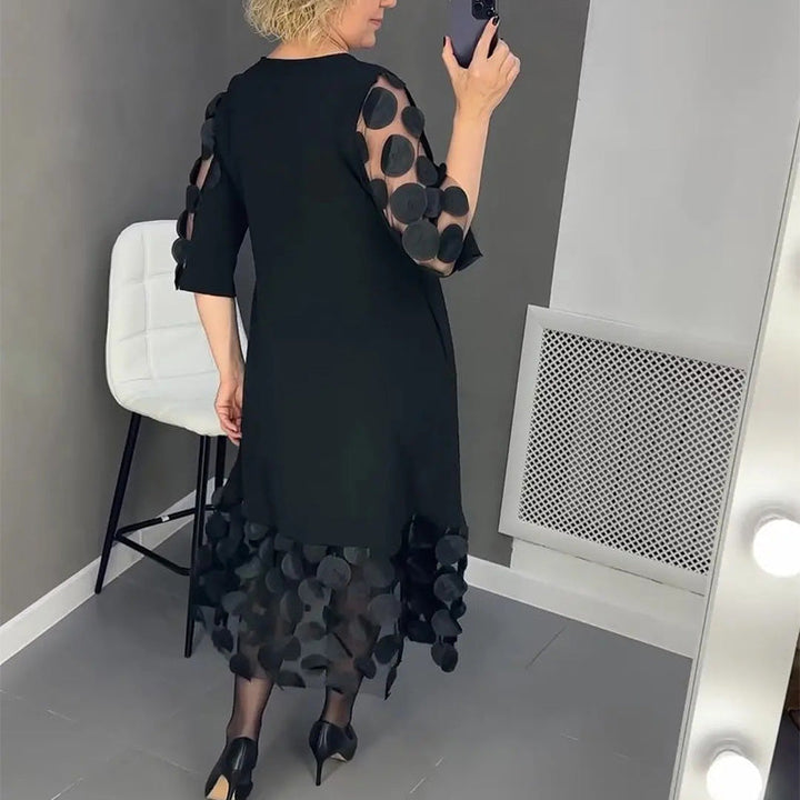 🌷Limited Time 50% OFF💞Plus Size Flared Dress with Dots Decor zanzzea