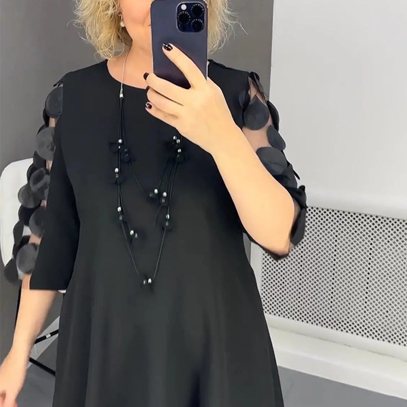 🌷Limited Time 50% OFF💞Plus Size Flared Dress with Dots Decor zanzzea