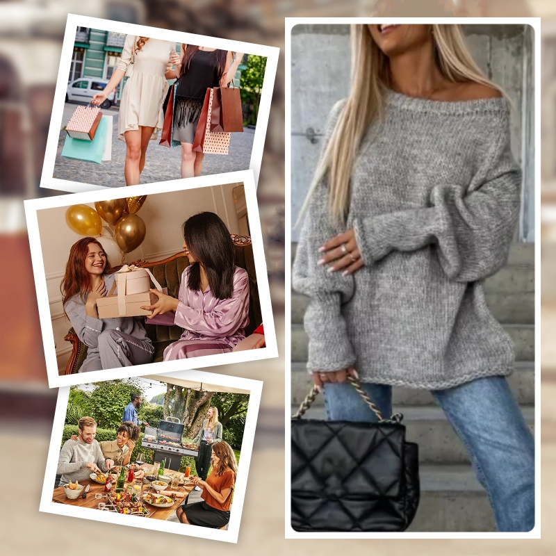 🔥Limited Time 50% OFF🔥Women's Solid Knitted Round Neck Sweater