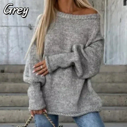🔥Limited Time 50% OFF🔥Women's Solid Knitted Round Neck Sweater