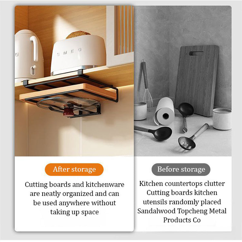 🔥Limited time 50% off🔥Multi-Functional Under-Cabinet Storage Rack & Pot Lid Holder