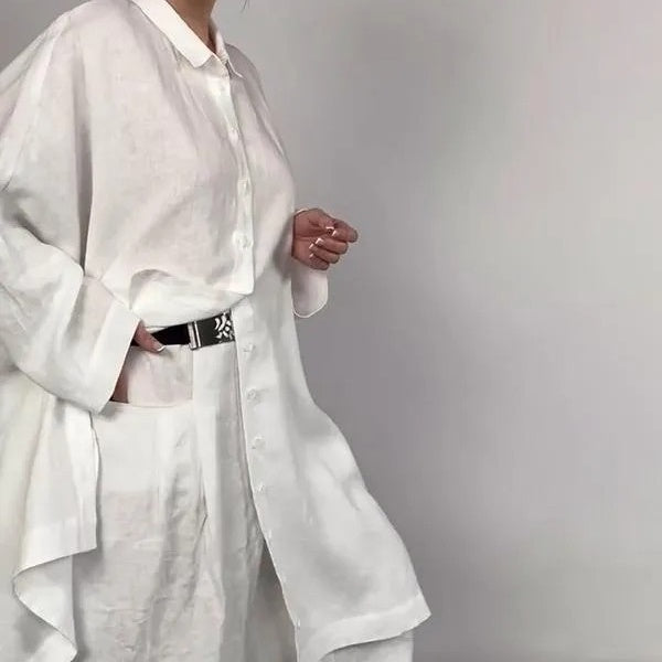 🔥Autumn Sale 49% OFF🔥Shirt and Wide Leg Pants 2-Piece Set