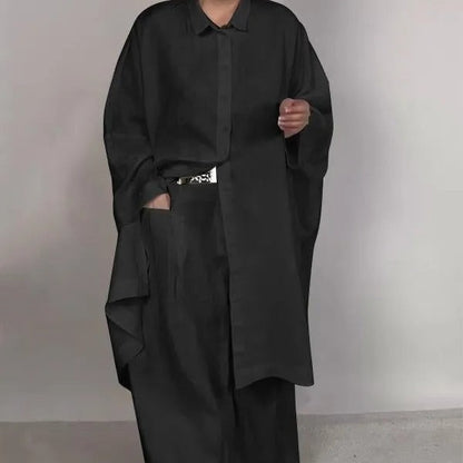 🔥Autumn Sale 49% OFF🔥Shirt and Wide Leg Pants 2-Piece Set