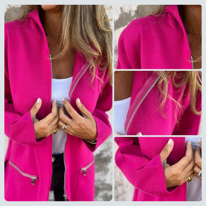🔥🖤Black Friday Sale:50% OFF🔥Casual Fashion Long-Sleeve Zip-Up Hooded Sweatshirt Jacket