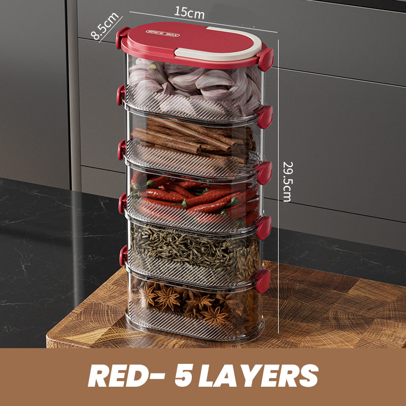 🔥Limited time 50% off🔥Multi-layer Sealed Spice Organizer