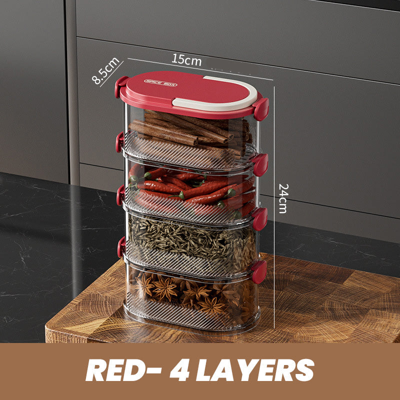 🔥Limited time 50% off🔥Multi-layer Sealed Spice Organizer