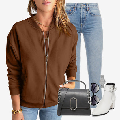 🔥Limited Time 50% OFF🔥Women's Casual Zippered Jacket