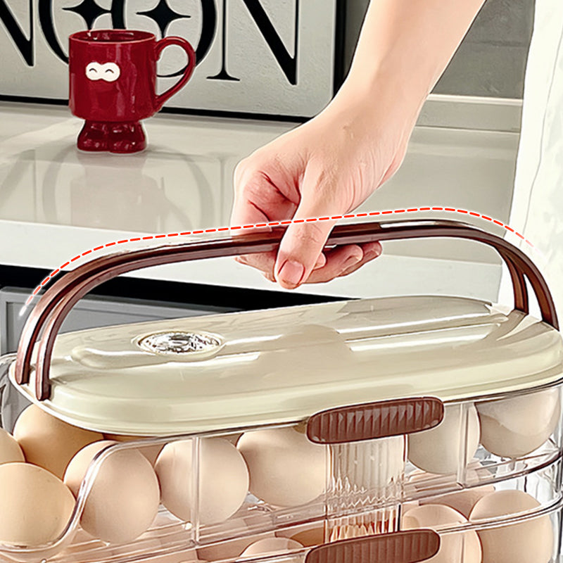 🔥Limited Time 50% OFF🔥Clear Kitchen Egg Organizer for Refrigerator Side Door