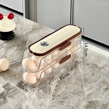 🔥Limited Time 50% OFF🔥Clear Kitchen Egg Organizer for Refrigerator Side Door