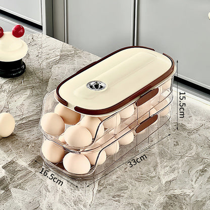 🔥Limited Time 50% OFF🔥Clear Kitchen Egg Organizer for Refrigerator Side Door