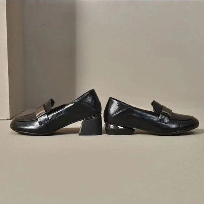 🔥Limited Time 50% Off 🔥Women's Round Toe Chunky Heel Flat Shoes