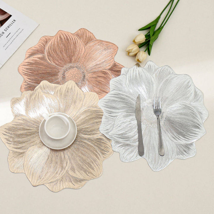🌸Lotus-Shaped Heat-Resistant and Washable Placemat zanzzea