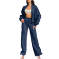 🍂Autumn discount 50%🍂Women's Long Sleeve Zip Coat Drawstring Sweatpants 2-Piece Sets