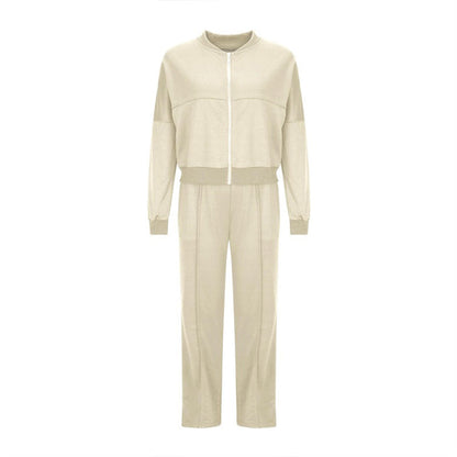 🍂Autumn discount 50%🍂Women's Long Sleeve Zip Coat Drawstring Sweatpants 2-Piece Sets