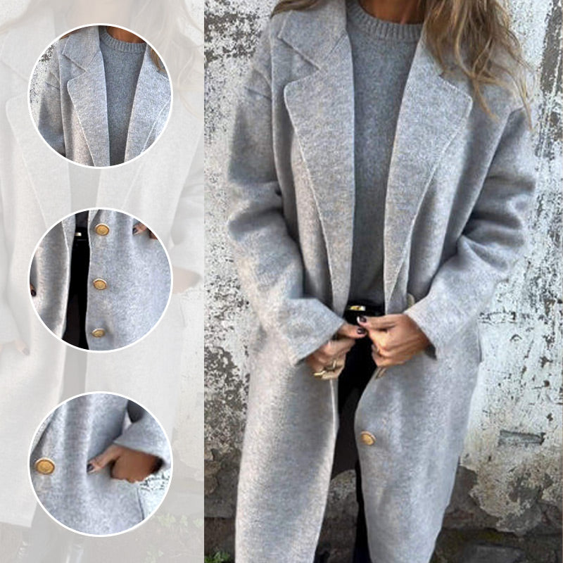 🌷Women's Long-sleeve Tweed Lapel Coat