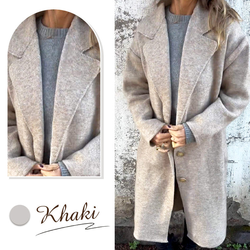 🌷Women's Long-sleeve Tweed Lapel Coat