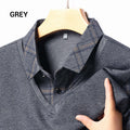🔥🖤Early Black Friday Sale:50% OFF🖤🔥Men's Fake Two Piece Lapel Long-Sleeve Tops