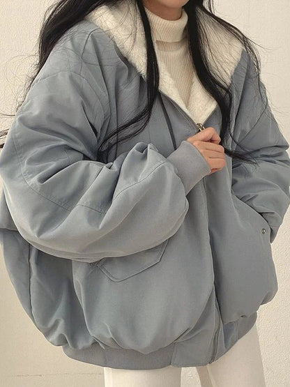 🔥🖤Early Black Friday Sale:50% OFF🔥Reversible Oversize Fleece Hooded Jacket