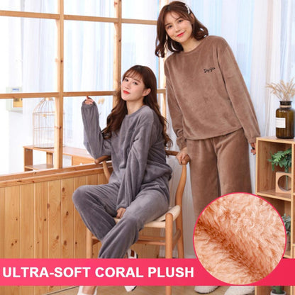 🔥Early Black Friday Sale:50% OFF🔥Women’s Loose Warm Coral Plush Pajamas Set