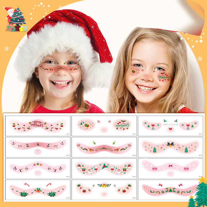 🎅Xmas Sales - 50% OFF🎄12 Sheets Christmas christmas face stickers zanzzea
