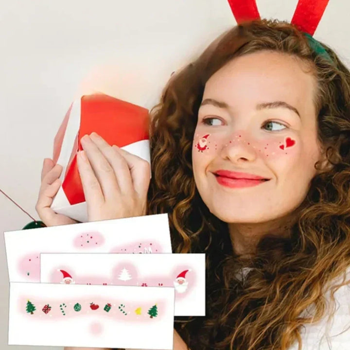 🎅Xmas Sales - 50% OFF🎄12 Sheets Christmas christmas face stickers zanzzea