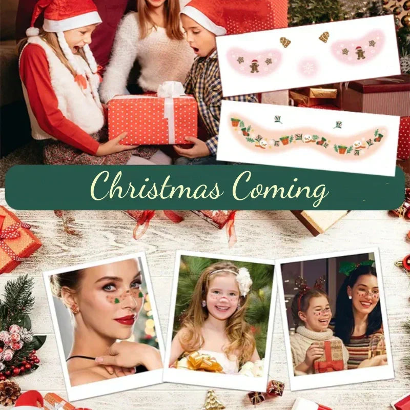 🎅Xmas Sales - 50% OFF🎄12 Sheets Christmas christmas face stickers zanzzea