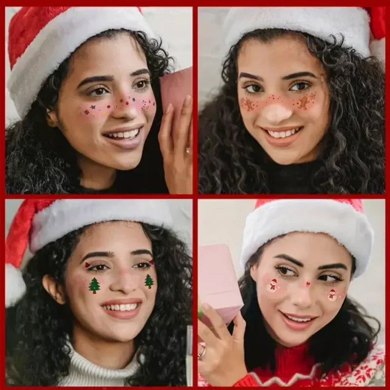 🎅Xmas Sales - 50% OFF🎄12 Sheets Christmas christmas face stickers zanzzea