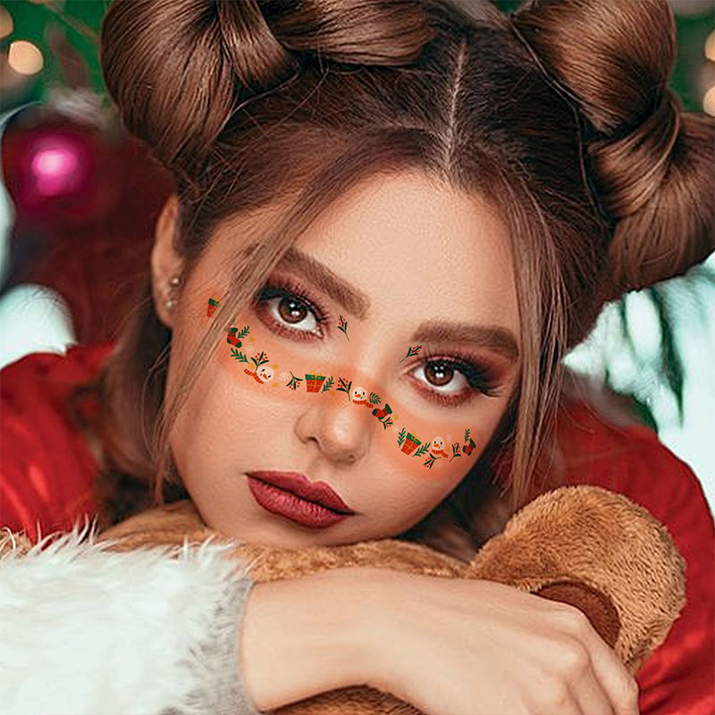 🎅Xmas Sales - 50% OFF🎄12 Sheets Christmas christmas face stickers zanzzea